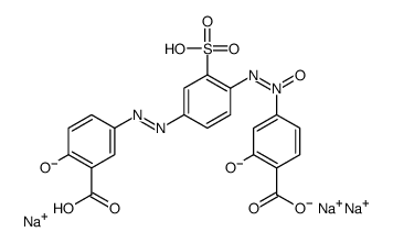 trisodium 4-[[4-[(3-carboxylato-4-hydroxyphenyl)azo]sulphonatophenyl]-NNO-azoxy]salicylate结构式