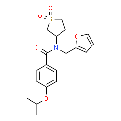 N-(1,1-dioxidotetrahydrothiophen-3-yl)-N-(furan-2-ylmethyl)-4-(propan-2-yloxy)benzamide picture