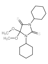 1,3-dicyclohexyl-5,5-dimethoxy-imidazolidine-2,4-dithione结构式