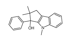 2,2,4-trimethyl-3-phenyl-1,2,3,4-tetrahydrocyclopenta[b]indol-3-ol结构式