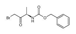 (3-bromo-1-(R)-methyl-2-oxopropyl)carbamic acid benzyl ester Structure