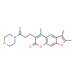 2,3,5-Trimethyl-6-[3-(4-morpholinyl)-3-oxopropyl]-7H-furo[3,2-g]chromen-7-one结构式