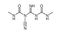 N-cyano-N',N'''-dimethyl-N,N''-carboximidoyl-di-urea Structure