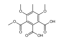 4,6-dimethoxy-5-methyl-benzene-1,2,3-tricarboxylic acid-1-methyl ester结构式