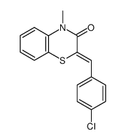 (Z)-2-(4-chlorobenzylidene)-4-methyl-2H-benzo[b][1,4]thiazin-3(4H)-one结构式