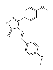 4-((4-methoxybenzylidene)amino)-5-(4-methoxyphenyl)-2,4-dihydro-3H-1,2,4-triazol-3-one结构式