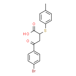 4-(4-Bromophenyl)-2-[(4-methylphenyl)sulfanyl]-4-oxobutanoic acid结构式