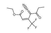 ethyl (E)-4-diazo-5-oxo-3-(trifluoromethyl)hept-2-enoate Structure