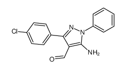 5-amino-3-(4-chlorophenyl)-1-phenylpyrazole-4-carbaldehyde Structure