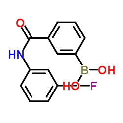 {3-[(3-Fluorophenyl)carbamoyl]phenyl}boronic acid structure