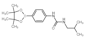 4-(3-异丁基脲基)苯基硼酸,频哪醇酯结构式