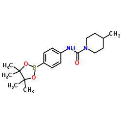 4-Methyl-N-(4-(4,4,5,5-tetramethyl-1,3,2-dioxaborolan-2-yl)phenyl)piperidine-1-carboxamide Structure