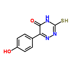 1,2,4-triazin-5-ol, 6-(4-hydroxyphenyl)-3-mercapto- Structure