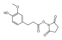 (2,5-dioxopyrrolidin-1-yl) 3-(4-hydroxy-3-methoxyphenyl)propanoate结构式