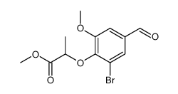 Propanoic acid, 2-(2-bromo-4-formyl-6-methoxyphenoxy)-, methyl ester Structure