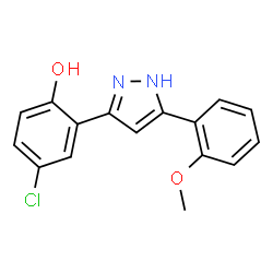 4-Chloro-2-[5-(2-methoxyphenyl)-1H-pyrazol-3-yl]phenol structure