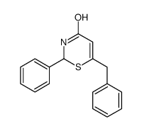 6-benzyl-2-phenyl-2,3-dihydro-1,3-thiazin-4-one结构式
