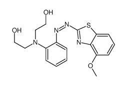 2-[N-(2-hydroxyethyl)-2-[(4-methoxy-1,3-benzothiazol-2-yl)diazenyl]anilino]ethanol结构式