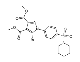 5-Bromo-1-[4-(piperidine-1-sulfonyl)-phenyl]-1H-pyrazole-3,4-dicarboxylic acid dimethyl ester结构式