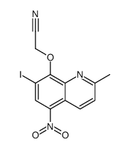 2-(7-iodo-2-methyl-5-nitroquinolin-8-yl)oxyacetonitrile Structure