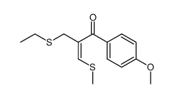 2-ethylthiomethyl-3-methylthio-1-(p-methoxyphenyl)prop-2-en-1-one Structure