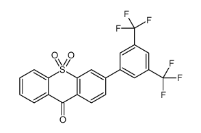 3-[3,5-bis(trifluoromethyl)phenyl]-10,10-dioxothioxanthen-9-one结构式