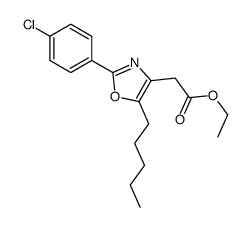 ethyl 2-[2-(4-chlorophenyl)-5-pentyl-1,3-oxazol-4-yl]acetate Structure