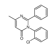 3-(2-chlorophenyl)-6-methyl-2-phenylpyrimidin-4-one结构式