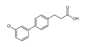 [1,1'-Biphenyl]-4-propanoic acid, 3'-chloro Structure