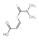 3-(dimethylthiocarbamoylsulfanyl)prop-2-enoic acid structure
