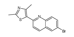 5-(6-bromoquinolin-2-yl)-2,4-dimethyl-1,3-thiazole结构式