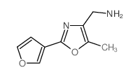4-Aminomethyl-5-methyl-2-(furan-3-yl)oxazole结构式