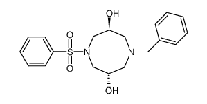 5-benzyl-3(S),7(S)-dihydroxy-1-phenylsulfonyl-1,5-diazacyclooctane Structure