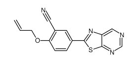 2-prop-2-enoxy-5-([1,3]thiazolo[5,4-d]pyrimidin-2-yl)benzonitrile Structure