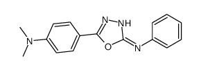 5-[4-(dimethylamino)phenyl]-N-phenyl-1,3,4-oxadiazol-2-amine结构式