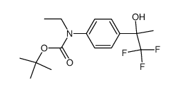 tert-butyl ethyl[4-(1,1,1-trifluoro-2-hydroxypropan-2-yl)phenyl]carbamate结构式