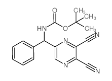 tert-butyl ((5,6-dicyanopyrazin-2-yl)(phenyl)methyl)carbamate Structure