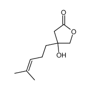 4-hydroxy-4-(4-methylpent-3-en-1-yl)dihydrofuran-2(3H)-one结构式