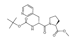 1-(2-tert-butoxycarbonylamino-3-pyridin-3-yl-propionyl)-pyrrolidine-2-carboxylic acid methyl ester Structure