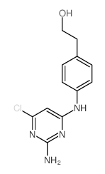 Benzeneethanol, 4-[(2-amino-6-chloro-4-pyrimidinyl)amino]- structure