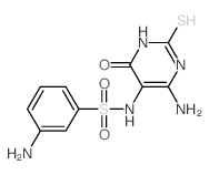 Benzenesulfonamide,3-amino-N-(6-amino-1,2,3,4-tetrahydro-4-oxo-2-thioxo-5-pyrimidinyl)- Structure