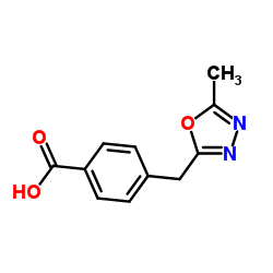 4-[(5-Methyl-1,3,4-oxadiazol-2-yl)methyl]benzoic acid结构式