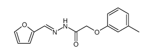 Acetic acid, 2-(3-methylphenoxy)-, 2-(2-furanylmethylene)hydrazide Structure