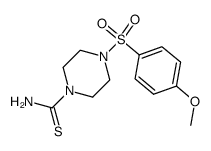 4-(4-methoxyphenylsulfonyl)piperazine-1-carbothioamide Structure