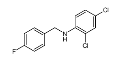 2,4-dichloro-N-[(4-fluorophenyl)methyl]aniline Structure