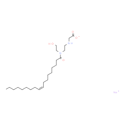 sodium (Z)-N-[2-[(2-hydroxyethyl)(1-oxo-9-octadecenyl)amino]ethyl]glycinate Structure