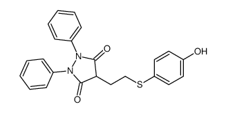 4-[2-(4-hydroxyphenyl)sulfanylethyl]-1,2-diphenylpyrazolidine-3,5-dione结构式