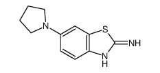 6-pyrrolidin-1-yl-1,3-benzothiazol-2-amine结构式