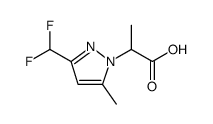 1H-Pyrazole-1-acetic acid, 3-(difluoromethyl)-α,5-dimethyl结构式