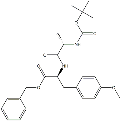 (S)-benzyl 2-((S)-2-((tert-butoxycarbonyl)amino)propanamido)-3-(4-methoxyphenyl)propanoate结构式